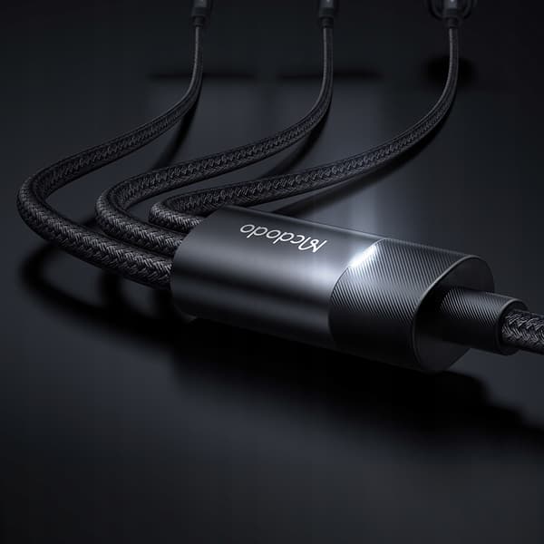 MCDODO 3IN1 USB-KAAPELI PIKALATAUS USB-C LIGHTNING MICRO USB QC 1M LED