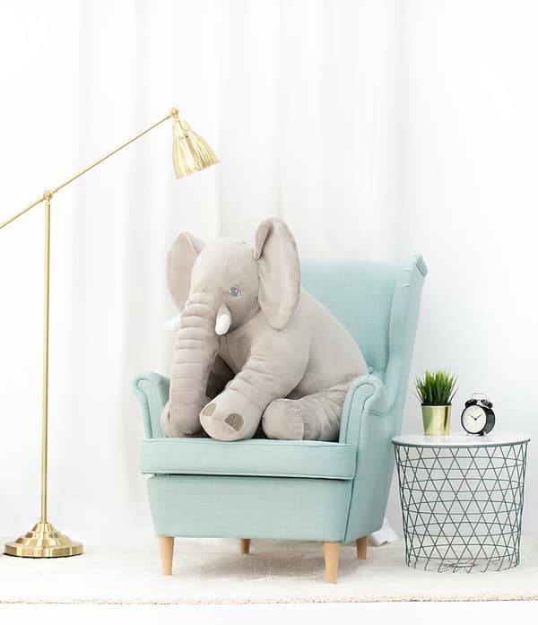 Elefant IKEA JATTESTOR 85 cm - grå