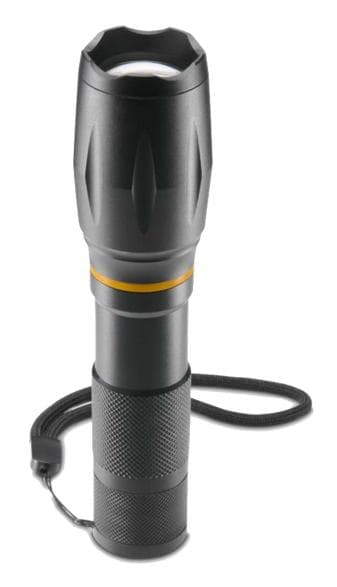 HAMA W200 aluminium zoom lommelygte 3 tilstande Sort