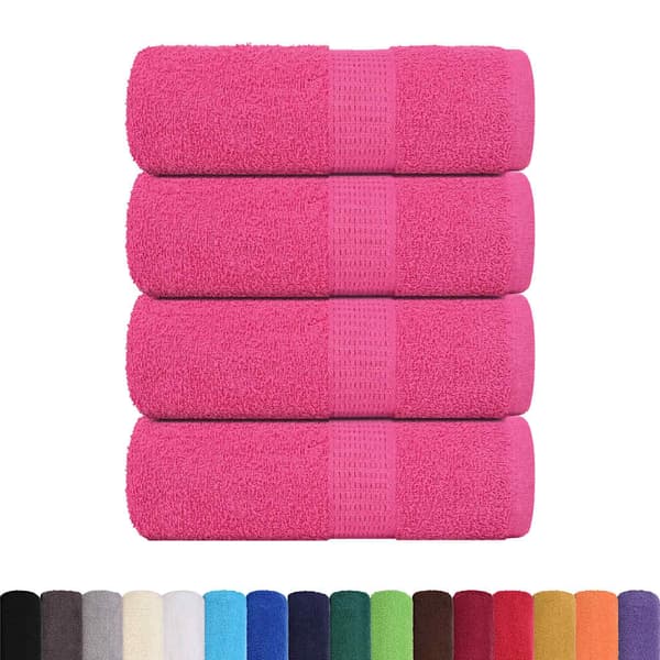 vidaXL 4-pack handdukar, rosa, 30x30 cm, 100 % bomull