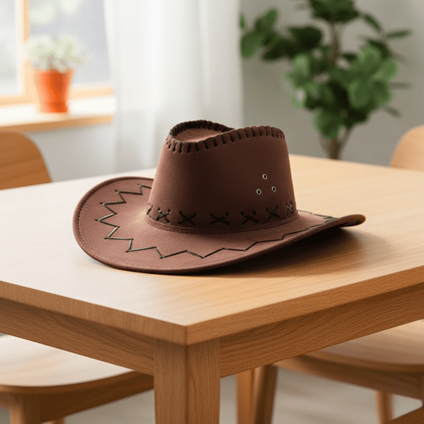 Brun cowboyhatt