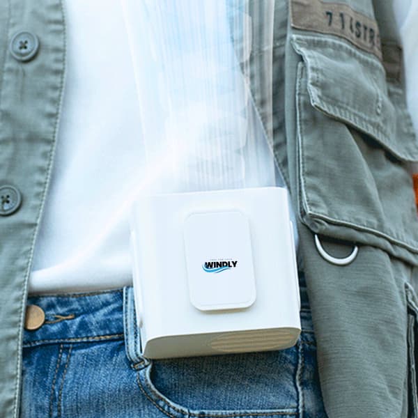 Mini blæser med klemme til bukser under trøje trådløs USB