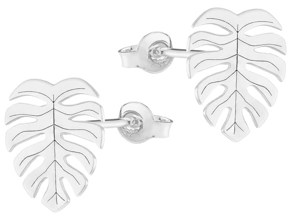 Sølv Monstera Blade Øreringe Dame Monstera Blade Øreringe Sølv 925