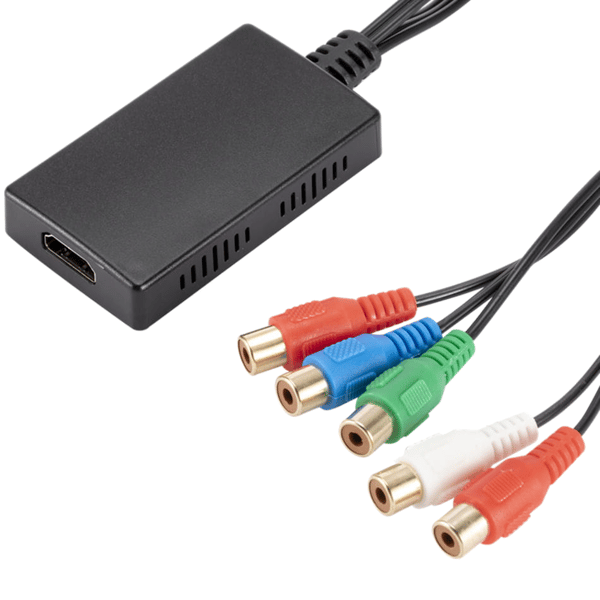 HDMI:sta YPbPr-komponenttimuunnin LP audio 5x RCA-adapteri