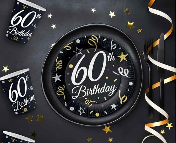 Pappmuggar 60-årsfödelsedag 250ml 6 st.