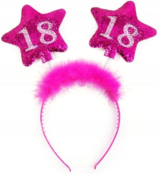 18-årsdagspannband, rosa, 1 st.