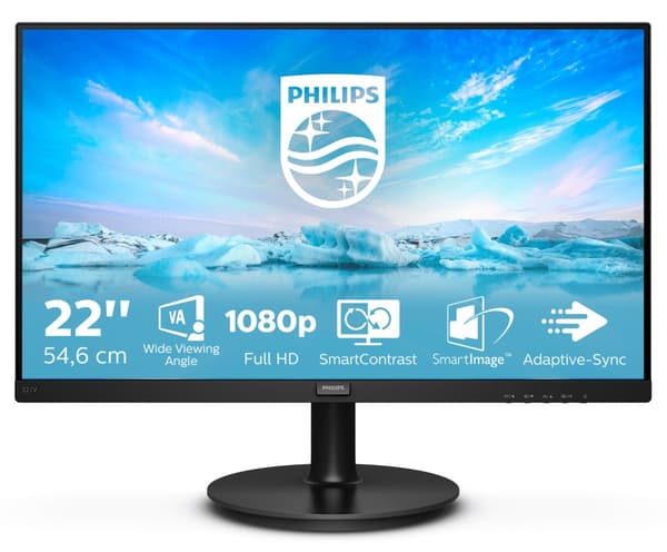 Philips-näyttö 21,5" 221V8A/00, Full HD, VA