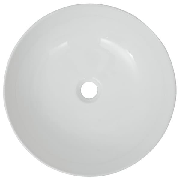 vidaXL keramisk håndvask hvid 41,5 x 13,5 cm