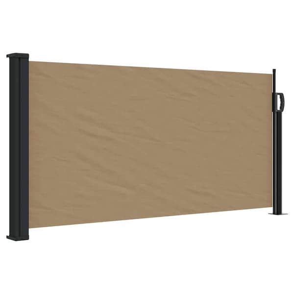vidaXL Utdragbar sidomarkis, taupe, 100x500 cm