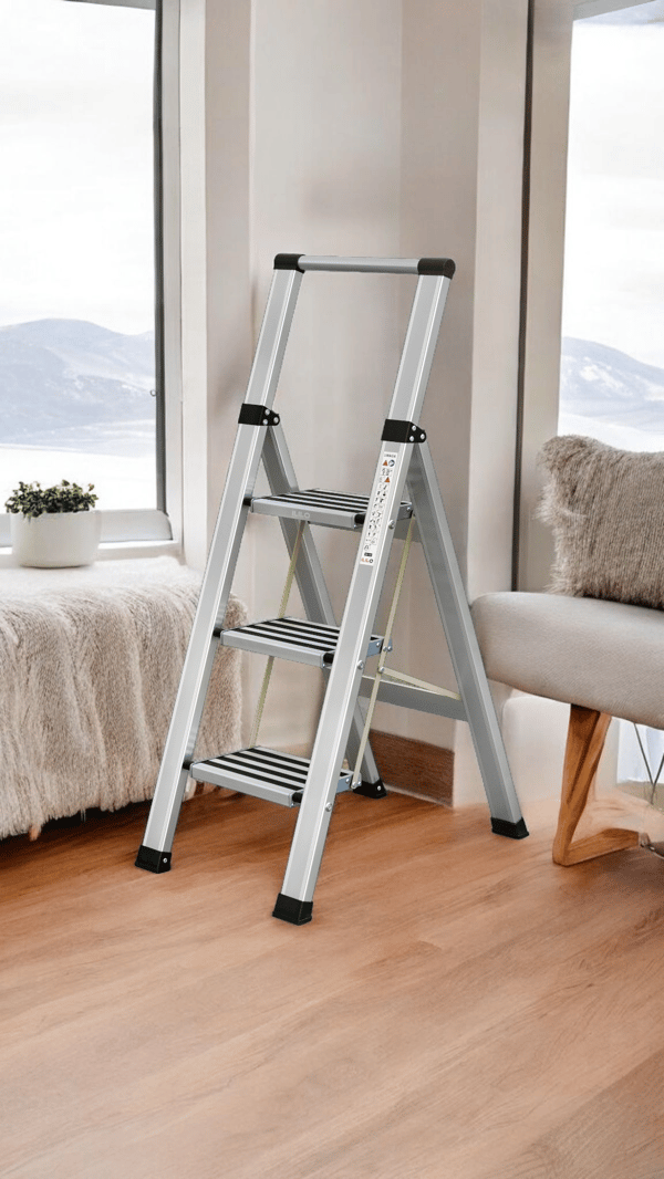 3-trins stige til hjemmet | Sammenklappelig - aluminium - ILILO FIT Safe