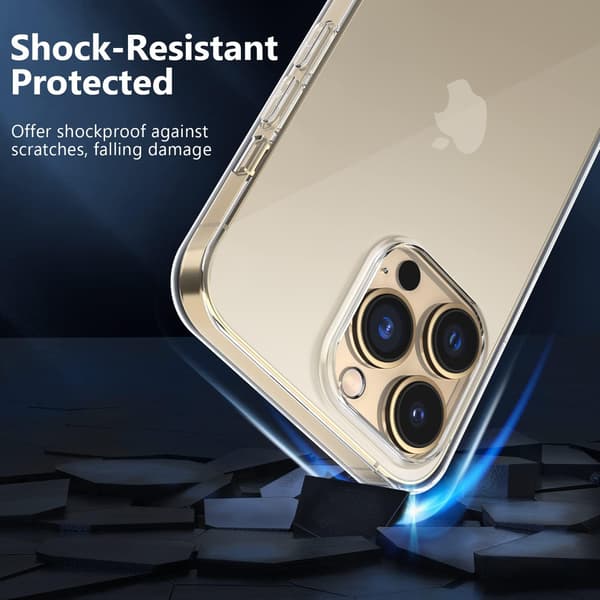 ETUI TIL IPHONE 13 PRO MAX KLAR SILIKONE + 3x HÆRDET GLAS