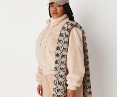 Missguided beige jacka plus storlek 44