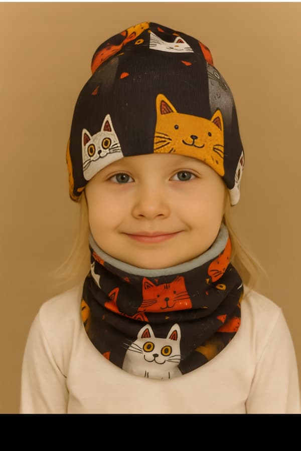 Børnehalstørklæde, halstørklæde, fra 9 år, UNIVERSAL, efterår-vinter, i CATS