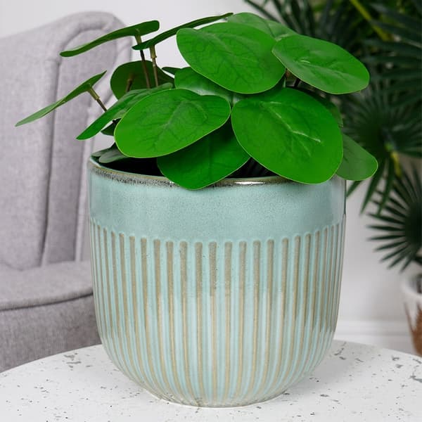 vihreä posliininen ruukku 17 cm