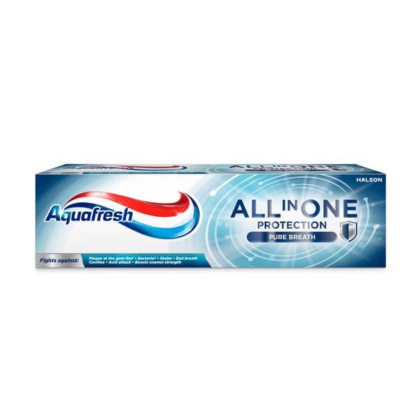201355 AQUAFRESH ALLT-I-ETT REN ANDEDRÄKT 75 ML