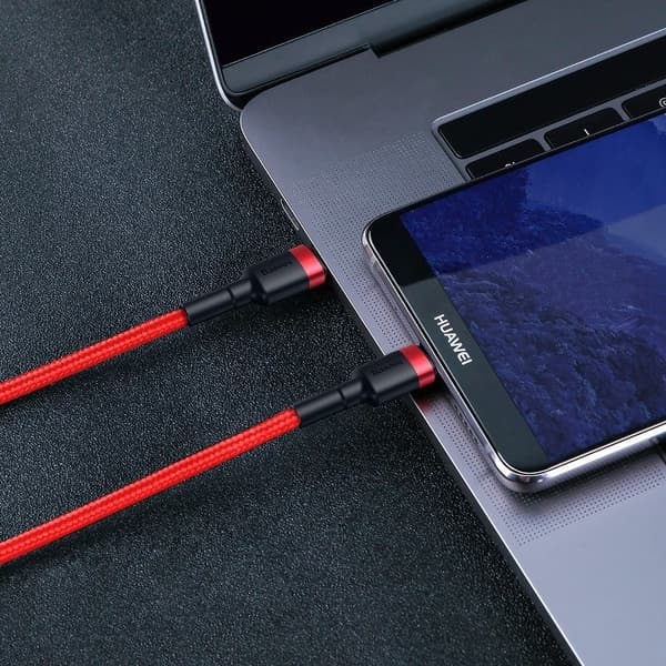 Baseus Cafule PD 2.0 QC 3.0 60W USB-C til USB-C PD-kabel 2m (rød)