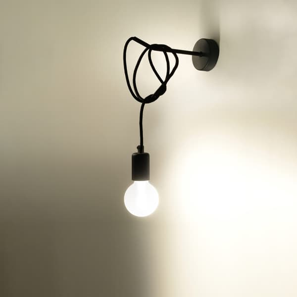 SEINÄVALAISIN EDISON 1 E27 MUSTA SOLLUX SL.0373