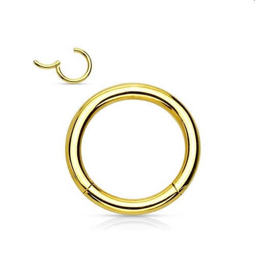 Clicker hoop ørering - guld - K-018 1.0/8