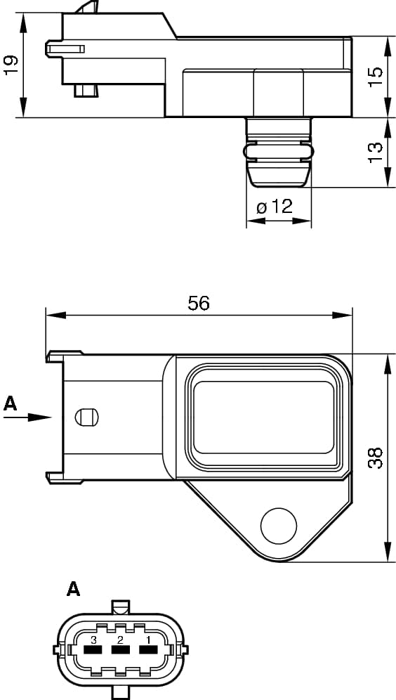 TRYKSENSOR 0281002487 BOSCH