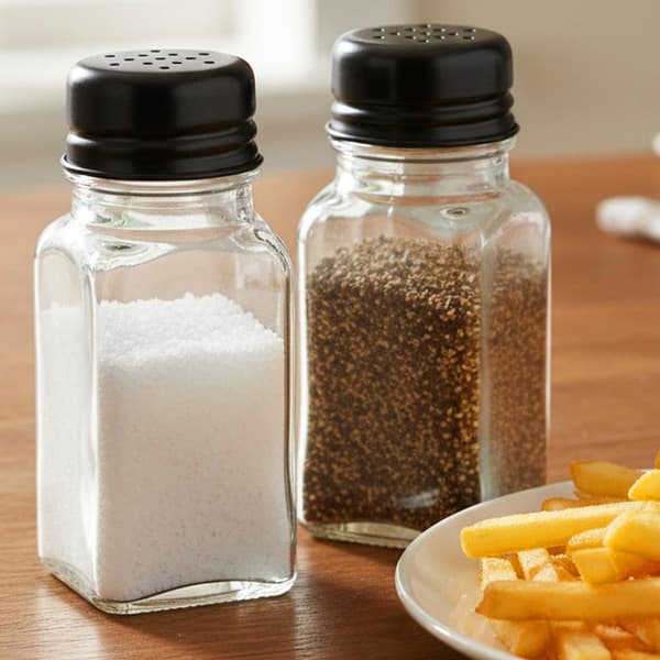 Salt- och pepparkar i glas 80 ml 2 st