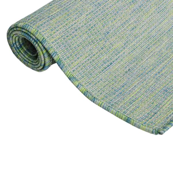vidaXL Utomhusmatta, plattvävd, 200x280 cm, turkos