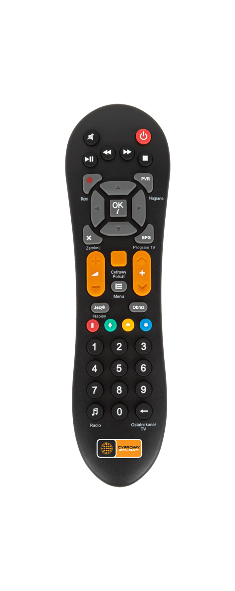 Pilot til Cyfrowy Polsat HD7000 digitaldekoderfjernbetjening