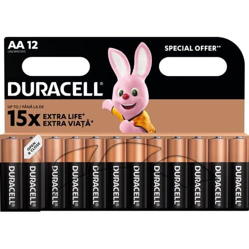 Duracell Extra Life LR6 AA alkaliska batterier 24 st.