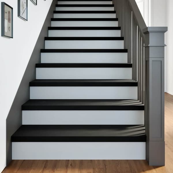 vidaXL trappetrin, 4 stk. brun 90x25x2 cm massivt egetræ