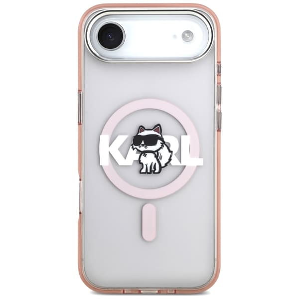 Karl Lagerfeld IML Choupette Sketch Logo MagSafe-etui til iPhone Air, lyserødt