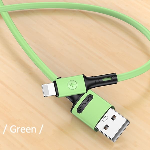 USAMS Kabel U52 lightning 2A Snabbladdning 1m blå/grön SJ434USB02 (US-SJ434)