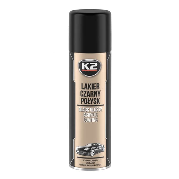 K2 L341 LACK Glanssvart 500ml Akryl
