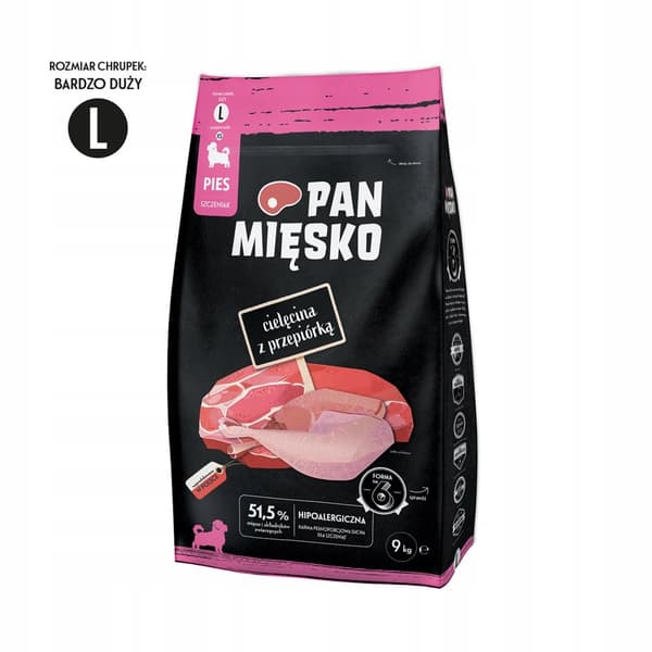 Tørfoder til hunde Mr. Meat 9 kg kalvekød med vagtler