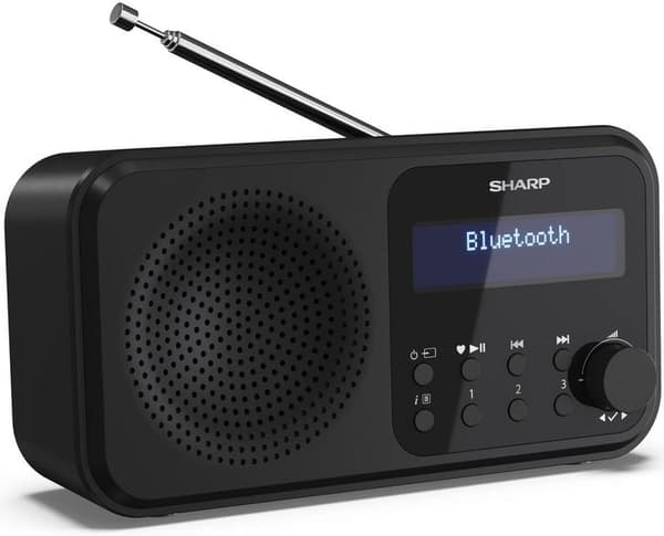 Bärbar SHARP Tokyo DR-P421 radio svart