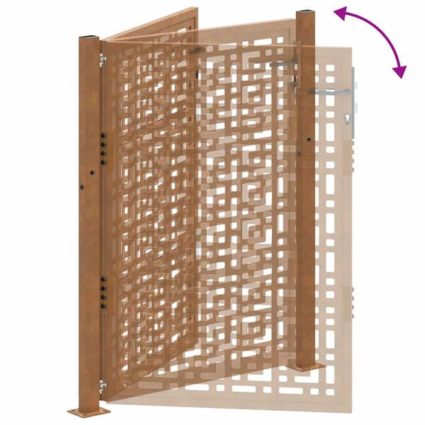 vidaXL havelåge 105x155 cm rustfri stål krydsmønster