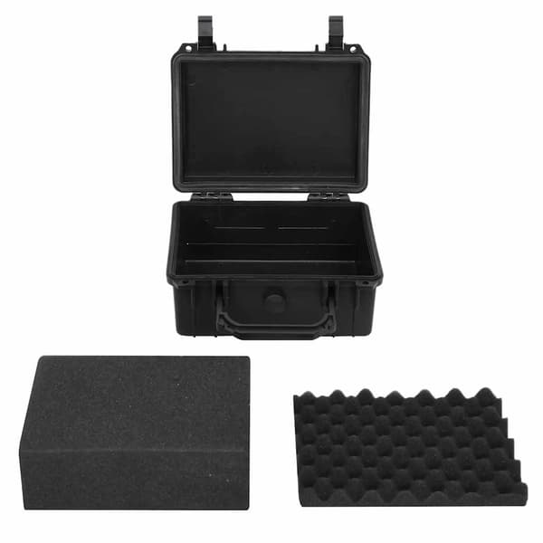 vidaXL flightcase, sort, 24x19x11 cm, PP