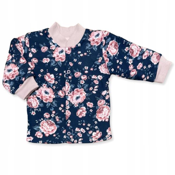 Kaftan kaftanblus 92 flicka med stående krage och rosmyck