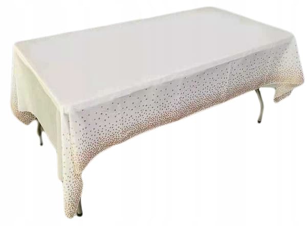 Folieduk Vit Roséguldprickar 137x274cm