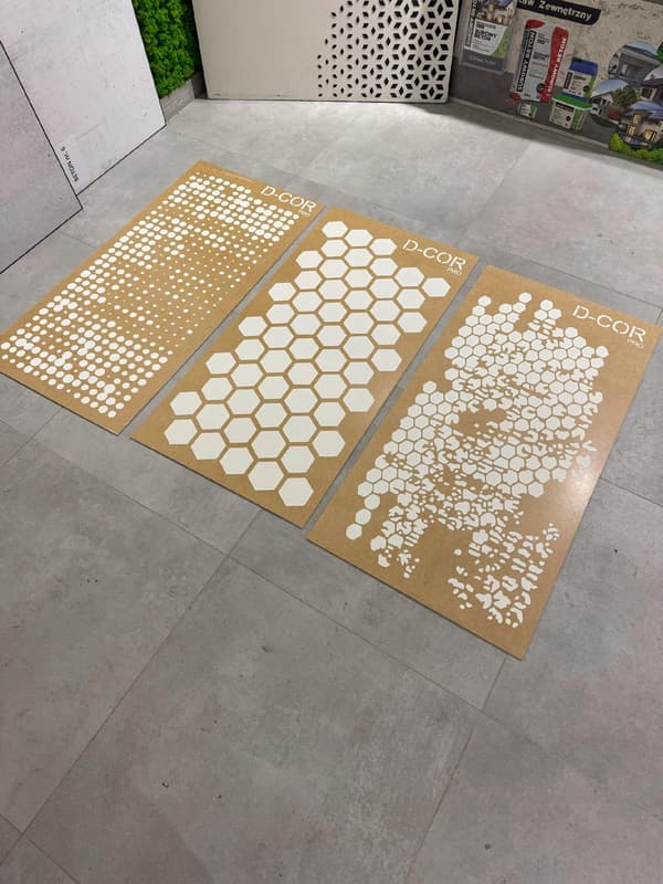 Gipsmalerstencil til gips 92 cm Arkitektonisk betongips S.74