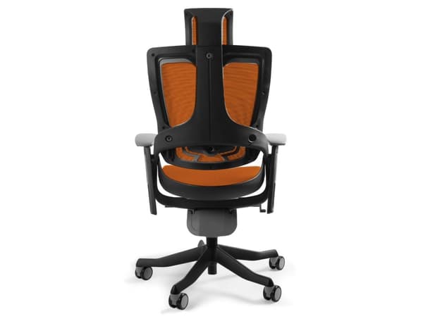 Wau 2 NW45 kontorstol i mesh, mandarin/sort