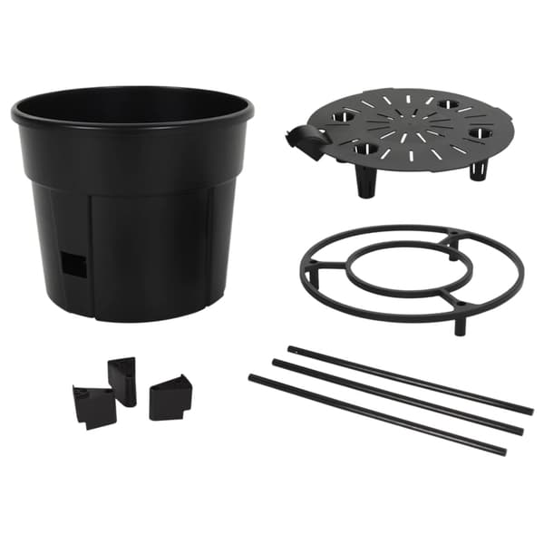 vidaXL Tomatplanter, Antracit, Ø39x150 cm, Polypropylen