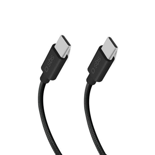 SBS USB-C Kabel - 3.2 100W Strømforsyning 1.5m Sort