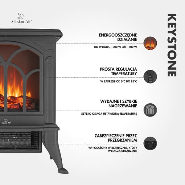 KEYSTONE-SÄHKÖTAKKA 1800 W