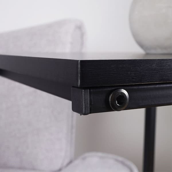 Sort metal sofabord side 40x26x58 cm