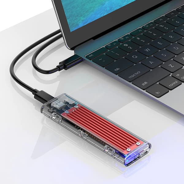 Orico TCM2-C3 M.2 NVME til USB-C 10 Gb/s diskdrev - rød