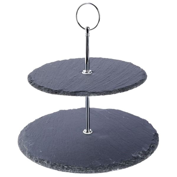 Kivinen kaksikerroksinen tarjotin 23 cm