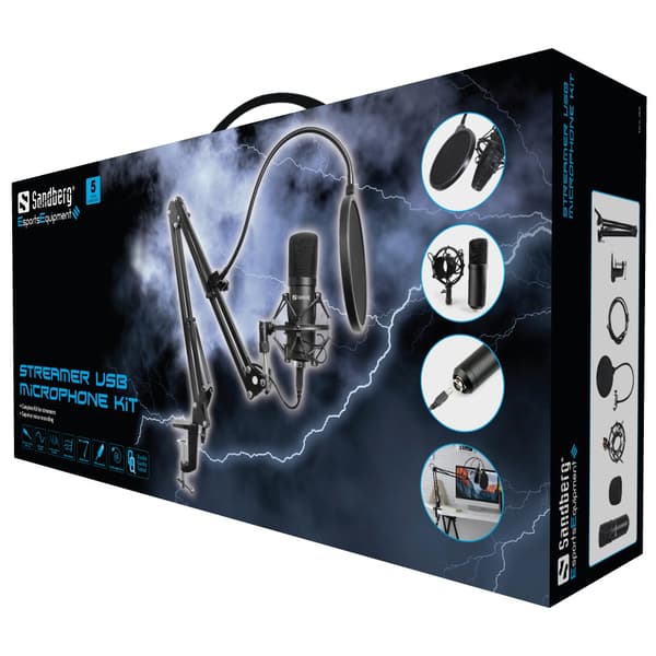 Sandberg Streamer USB-mikrofonkit, 126-07
