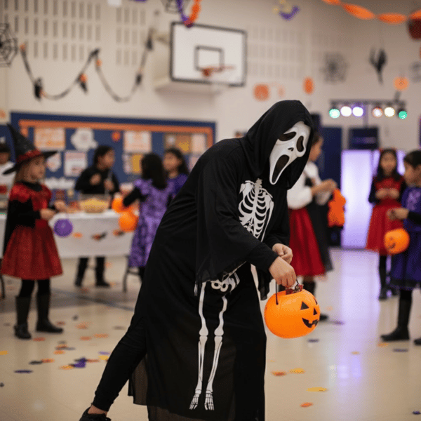 Halloween-kostym för barn skelett