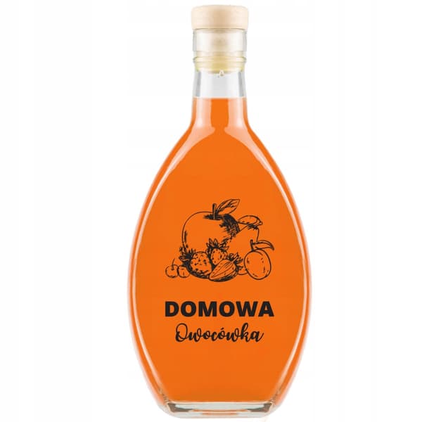 ELIPSA-pullo 500 ml, jossa on KOTIMAISET HEDELMÄLIKÖÖRI-painatus