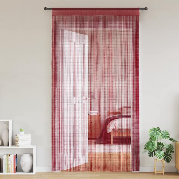 vidaXL Snörgardiner, 2-pack, 140 x 250 cm, Vinröd