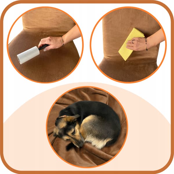 ÖVERDRAG FÖR SOFFSÄNG SOFFA SÄNG ELASTISK VELLOUR TESS BEIGE